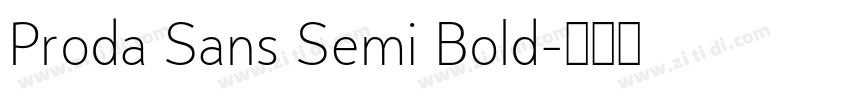 Proda Sans Semi Bold字体转换